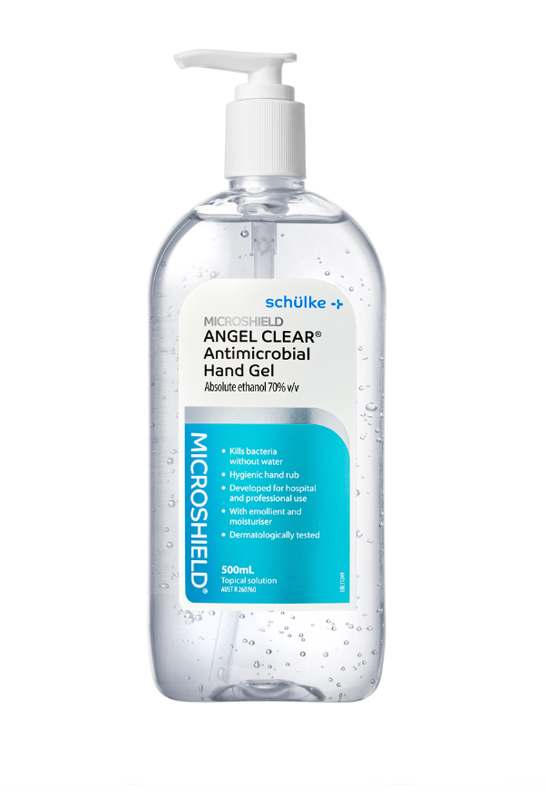 Microshield Angel Clear Antimicrobial Hand Gel 70% v/v Absolute Ethanol; 500 mL Each