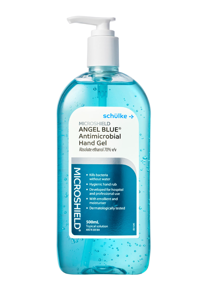 Microshield Angel Blue Antimicrobial Hand Gel 70% v/v Absolute Ethanol; 500 mL Each