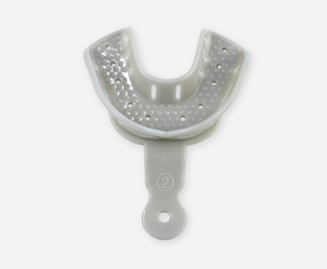 Diaguru Plastic Perforated Impression Trays Grey Pk/12