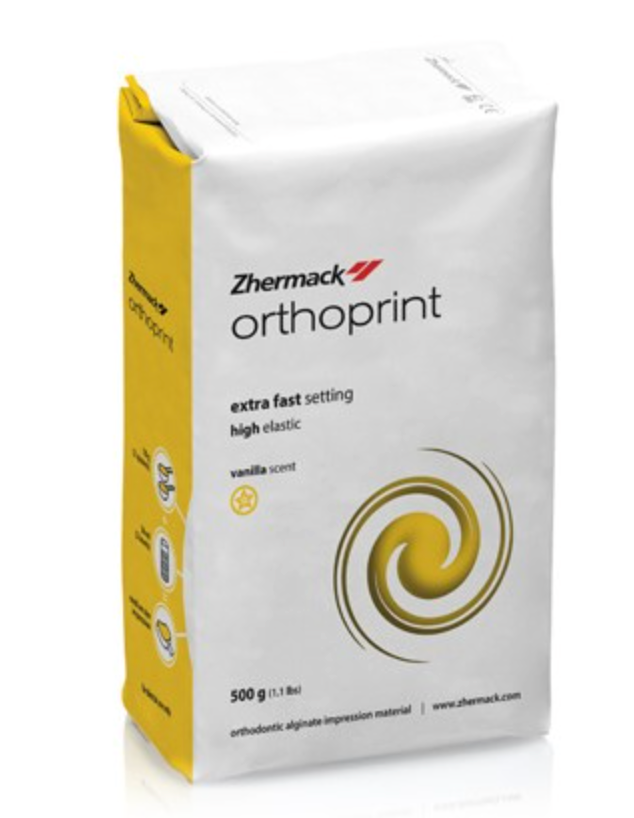 Zhermack Orthoprint Orthodontic Alginate Extra Fast Set, Yellow 500g