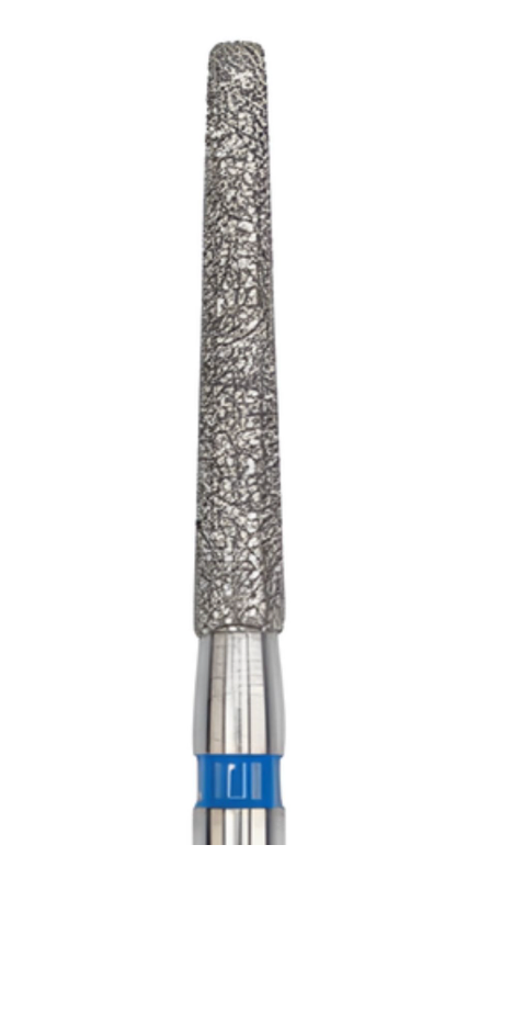 DiaSwiss Diamond FG Bur Tapered Flat End 016 Fine Grit, 848 016 F; Pack/5