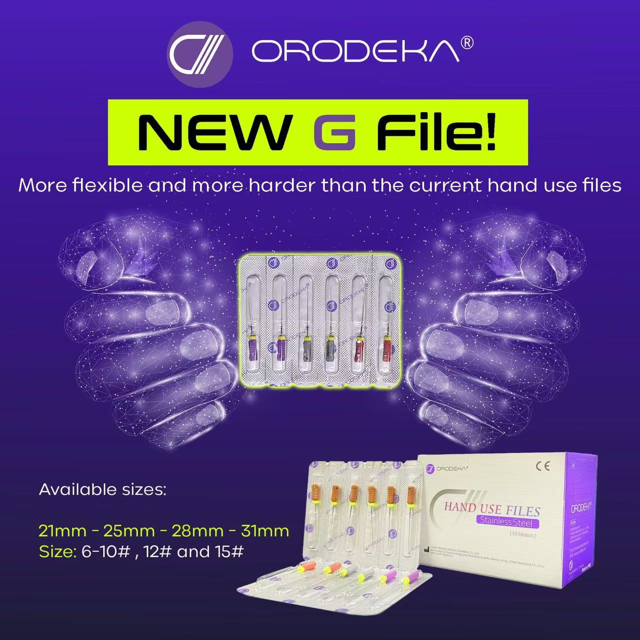 Orodeka G-Files Set 1 | #6-#10 | Stainless Steel | Blister/6