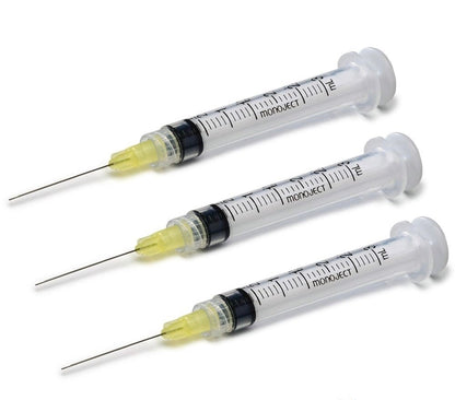 Monoject Endodontic Irrigation Syringe & Needle | 27G Notched Tip