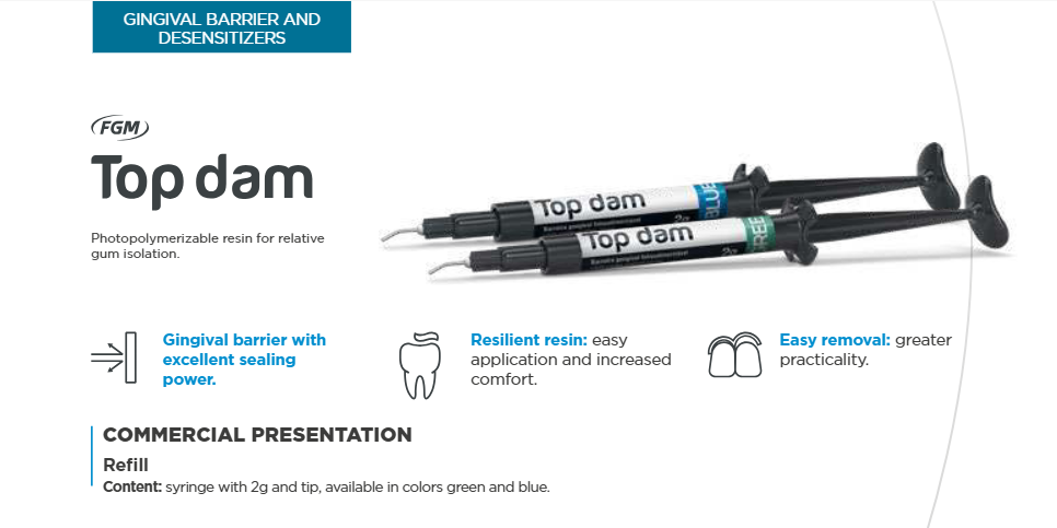 FGM Top Dam | Light-Cure Gingival Barrier | 2g Syringe