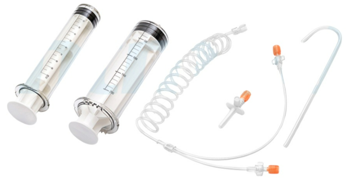 Diaguru Antmed dual syringe , 100 mL/ 200 mL for Nemoto, with Y tubing and 2 x spikes (Packaged 20 in a box)