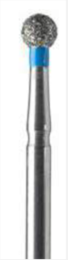 Prima - Friction Grip Diamond Bur Round; 801; Diameter 0.9mm; Medium Grit; Pack/5