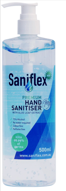 Saniflex Rinse Free Hand Sanitiser 500ml Bottle