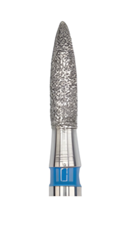 DiaSwiss Diamond FG Bur Flame 012 Medium Grit, 860 012 M; Pack/5