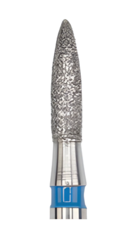 DiaSwiss Diamond FG Bur Flame 012 Fine Grit, 860 012 F; Pack/5