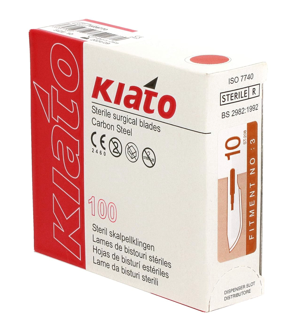 Kiato Carbon Steel Sterile Surgical Blade #21 Box/100