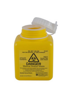 FITSAFE Container 500ml Screw Top; Each