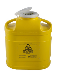 FITTANK Sharps Container 5 Litre Resealable Snap Top; Each