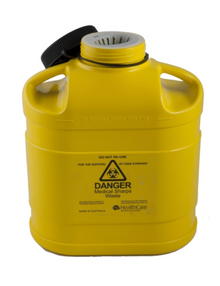 FITTANK Sharps Container 5 Litre Screw Top with Oval Insert; Each