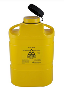 FITTANK Sharps Container 8 Litre Screw Top with Oval Insert; Each