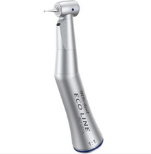MK-dent Eco Line contra-angle (Blue band) 1:1, Internal water, Push Button, non-Optic, for CA burs