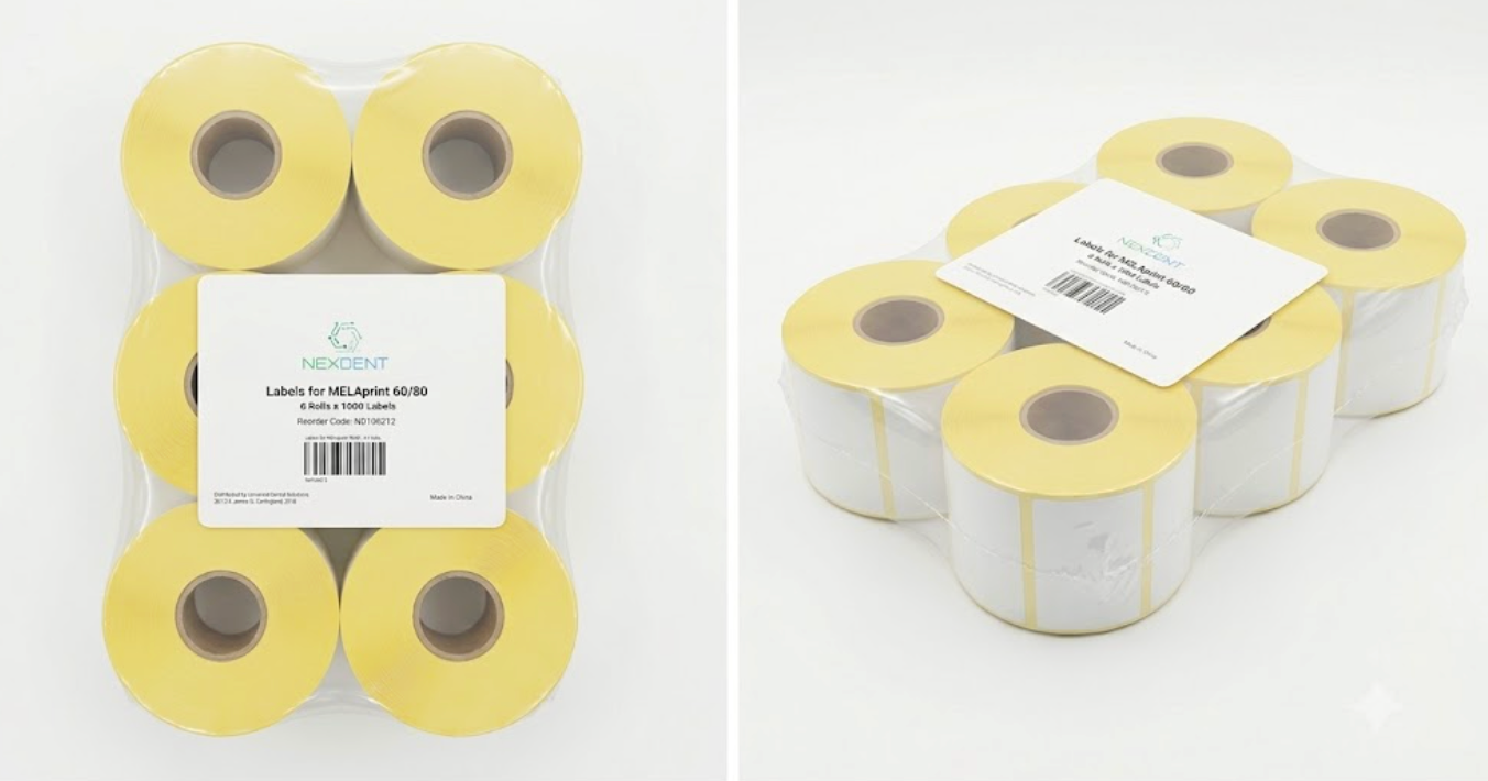 Sticky labels - 60/80 ; 6 rolls x 1000 labels