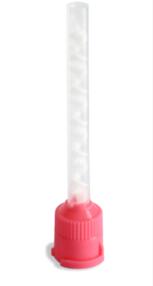 Mixing Tips; Pink w/ Clear Spiral; 83 mm Length
