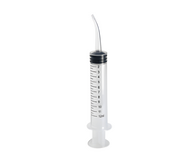 Disposable Curved Tip Irrigation Syringe w/ Graduation; 12 cc; Pack/50