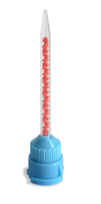 Mixing Tips; Blue w/ Orange Spiral; 76 mm Length; Pack/50