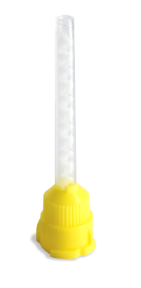 Mixing Tips; Yellow w/ Clear Spiral; 70 mm Length; Pack/50