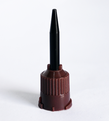 Short Mixing Tips; Brown w/ Black Spiral; 38 mm Length; Pack/50