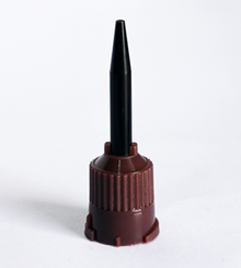 Short Mixing Tips; Brown w/ Black Spiral; 38 mm Length; Pack/50