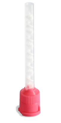 Mixing Tips; Pink w/ Clear Spiral; 83 mm Length; Pack/50